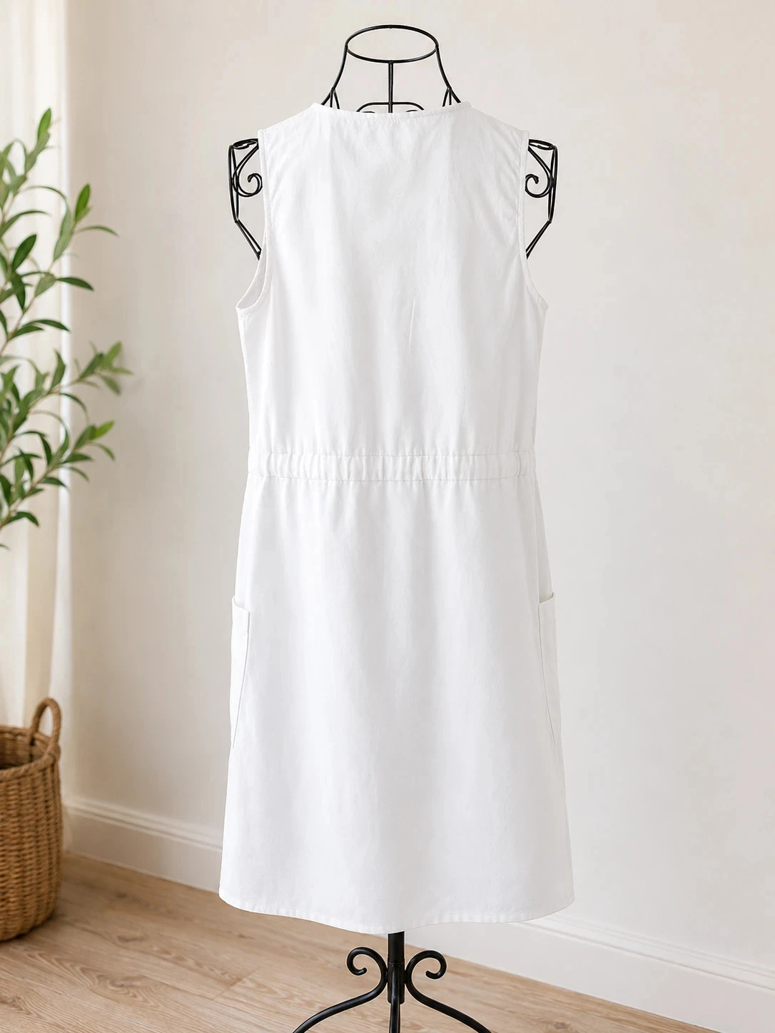 Robe blanche Camaïeu taille 38 - 76 % de lyocell – photo 2